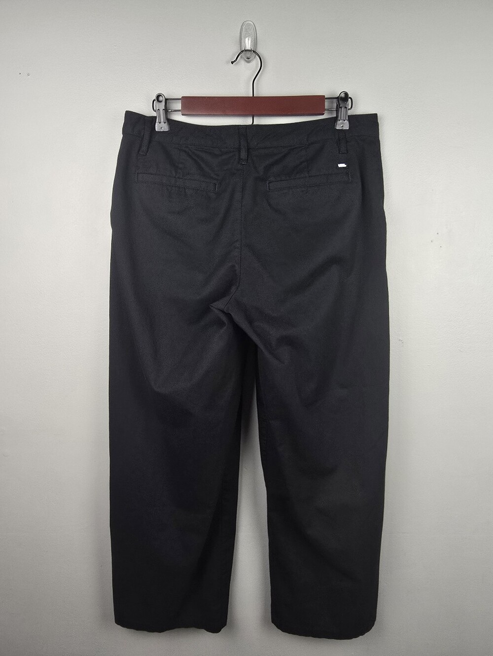 VANS Wide Leg Chino Pants Black Women Size 9 Baggy Casual Office Versatile - Picture 6 of 15